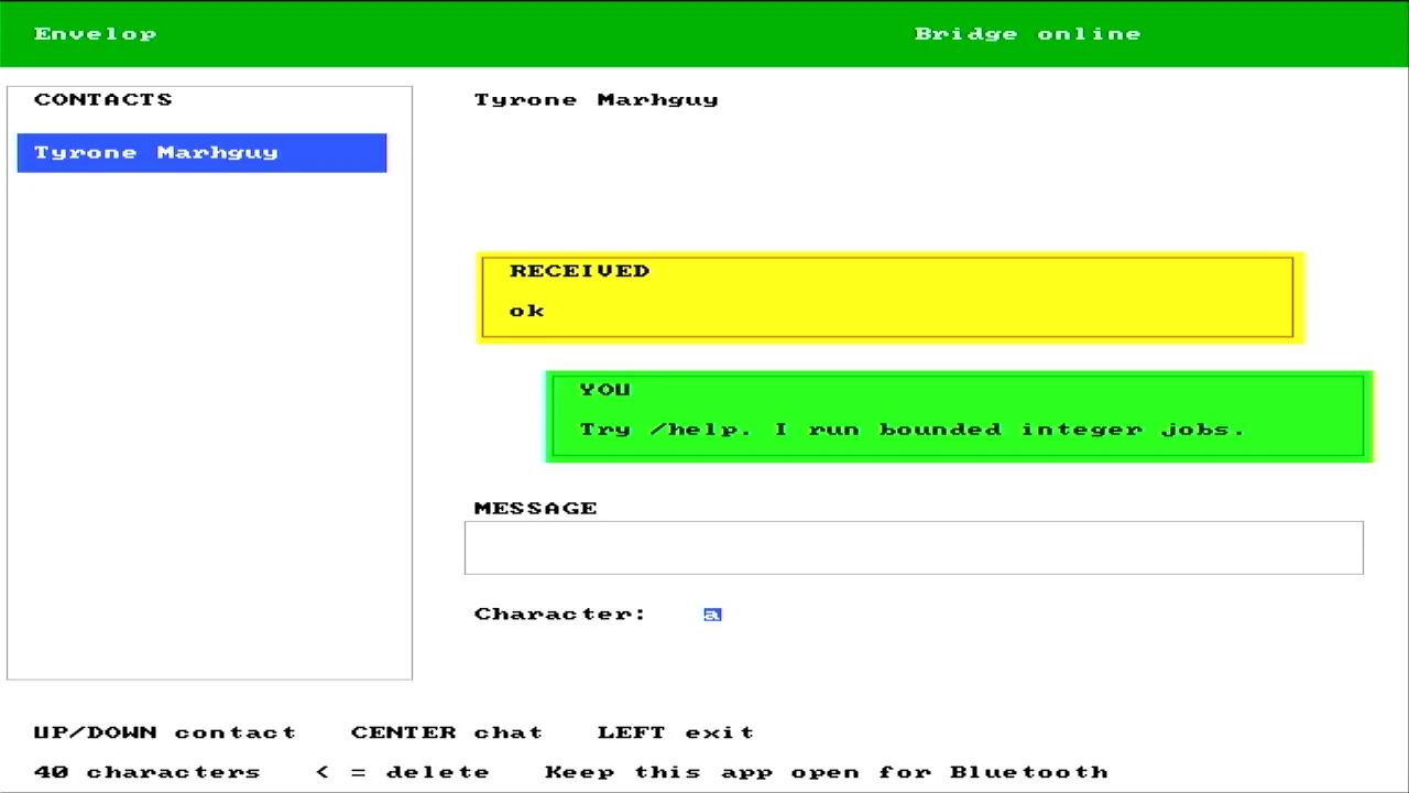 Envelop inside Tomato OS with the bridge online on the FPGA framebuffer